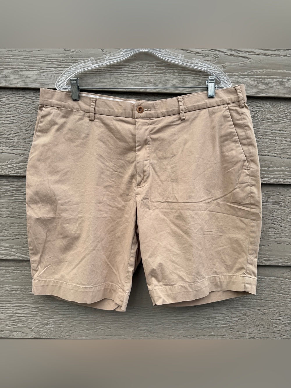 Polo Ralph Lauren Shorts Mens‎ 38x9 Khaki Flat Front Cotton Preppy Resort Summer